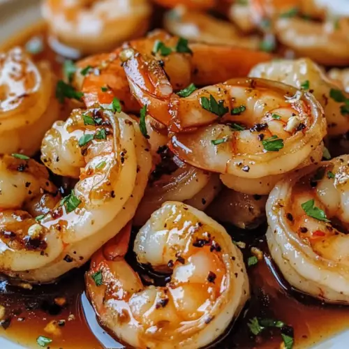 Süße und herzhafte Honig-Knoblauch-Garnelen